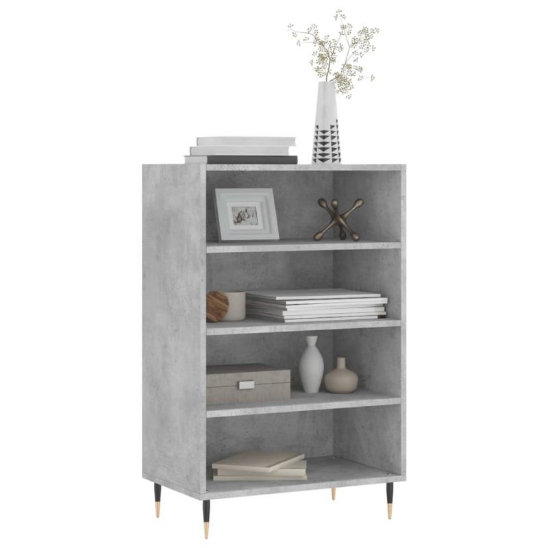 Highboard Betongrau 57x35x90 cm Holzwerkstoff
