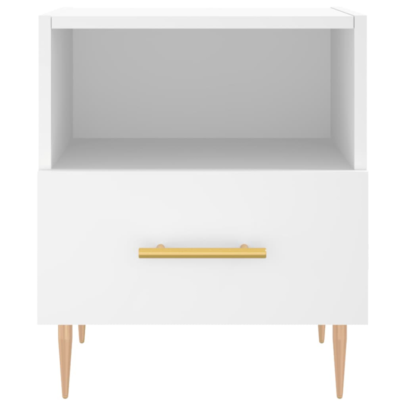 Nachttisch Weiß 40x35x47,5 cm Holzwerkstoff