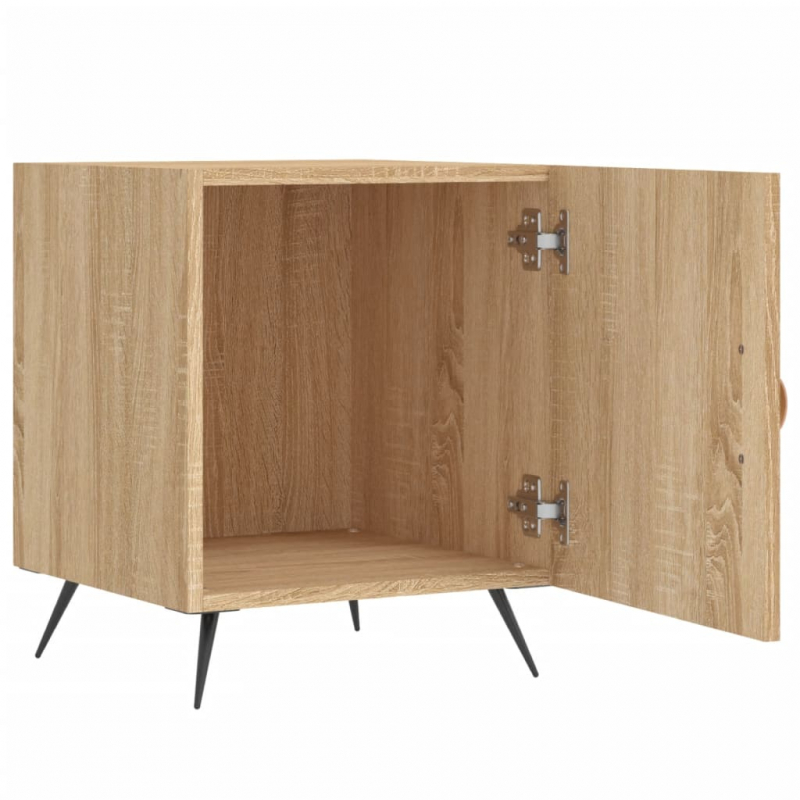 Nachttische 2 Stk. Sonoma-Eiche 40x40x50 cm Holzwerkstoff