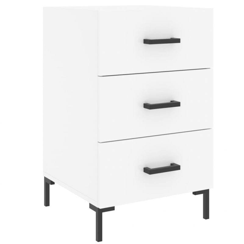 Nachttisch Weiß 40x40x66 cm Holzwerkstoff