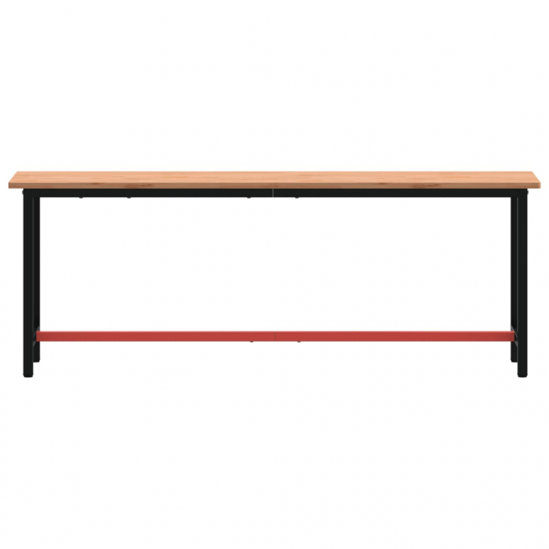 Werkbank 220x55x81,5 cm Massivholz Buche und Metall