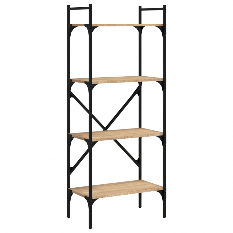 Bücherregal 4 Fächer Sonoma-Eiche 56x31,5x138,5cm Holzwerkstoff