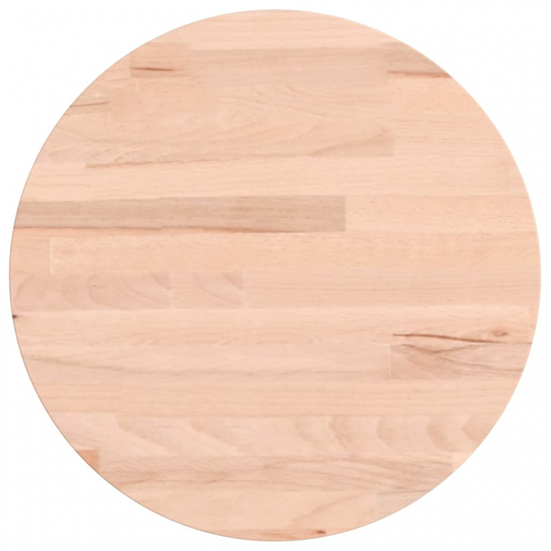 Tischplatte Ø30x1,5 cm Rund Massivholz Buche