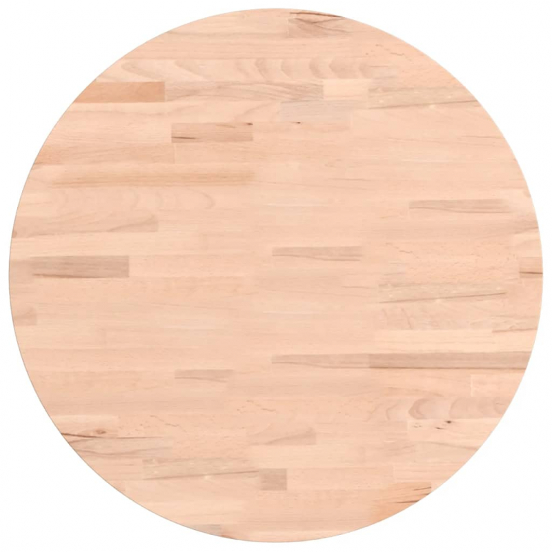 Tischplatte Ø50x1,5 cm Rund Massivholz Buche