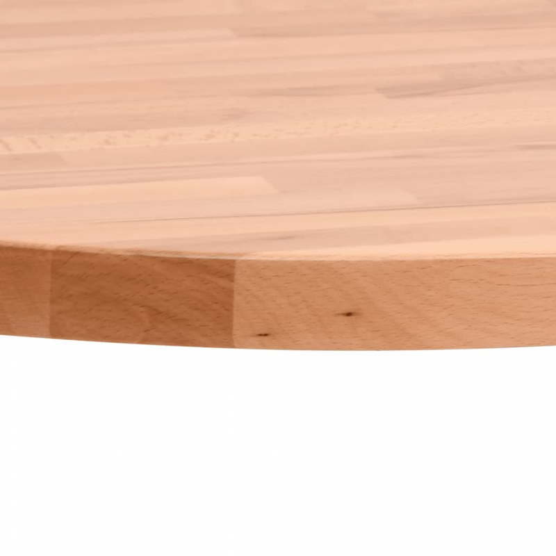 Tischplatte Ø60x1,5 cm Rund Massivholz Buche