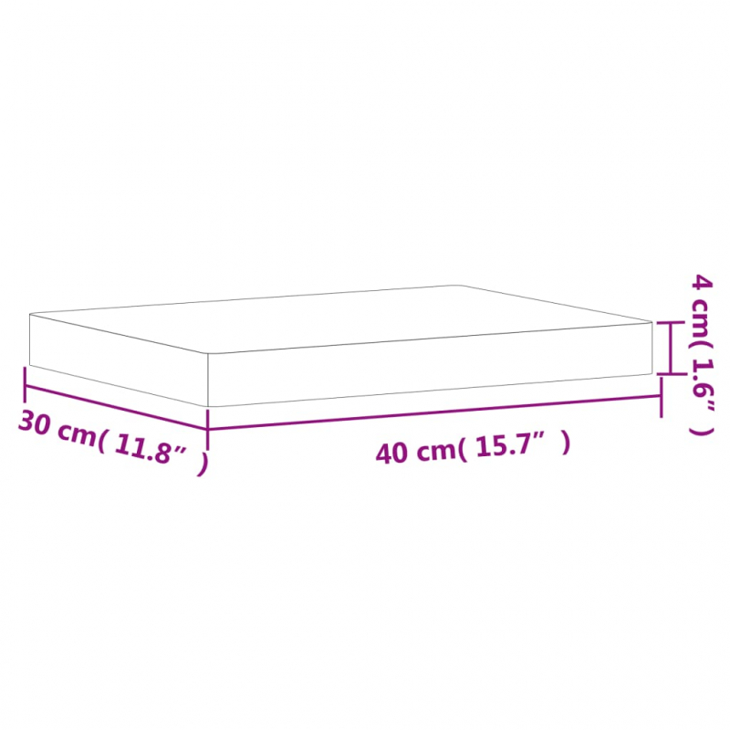 Schneidebrett 40x30x4 cm Massivholz Buche