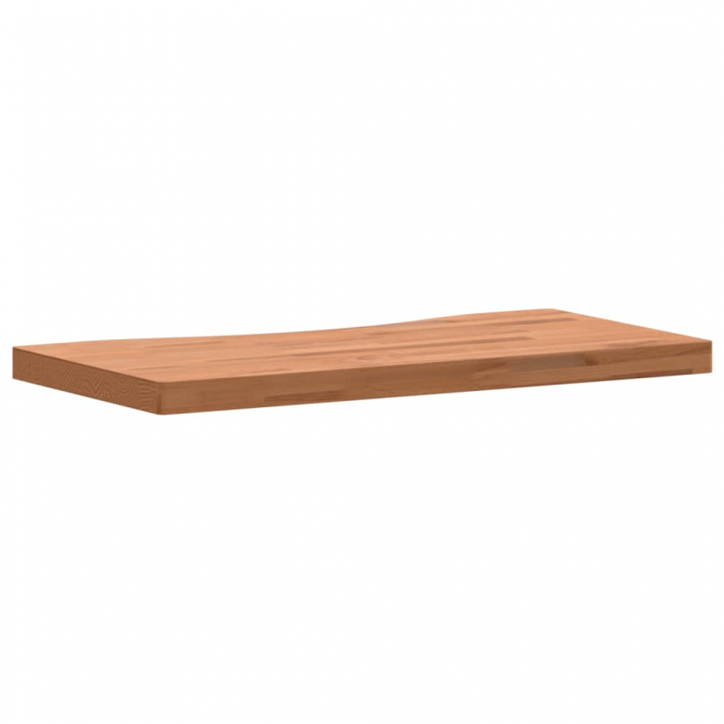 Schreibtischplatte 80x(36-40)x4 cm Massivholz Buche