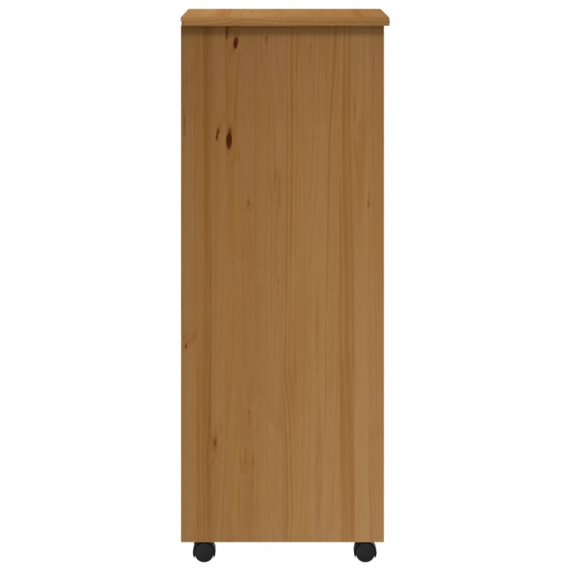 Rollschrank mit Schubladen MOSS Honigbraun Massivholz Kiefer