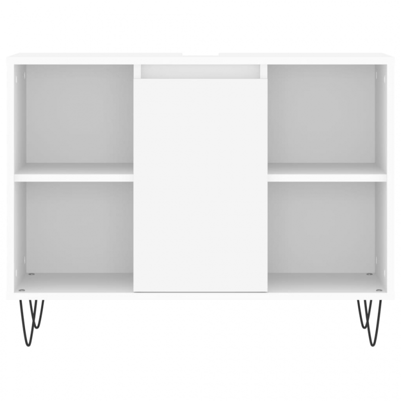3-tlg. Badmöbel-Set Weiß Holzwerkstoff