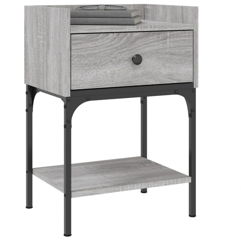 Nachttisch Grau Sonoma-Eiche 40,5x31x60 cm Holzwerkstoff