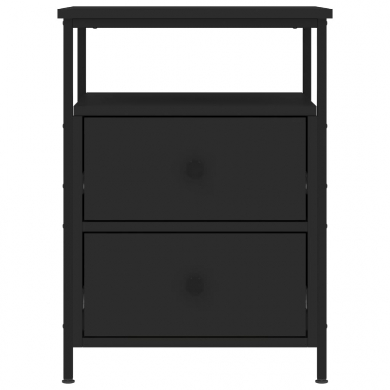 Nachttisch Schwarz 44x45x60 cm Holzwerkstoff
