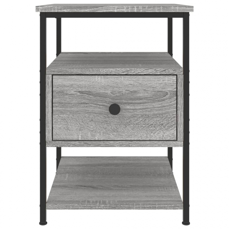 Nachttische 2 Stk. Grau Sonoma 40x42x56 cm Holzwerkstoff
