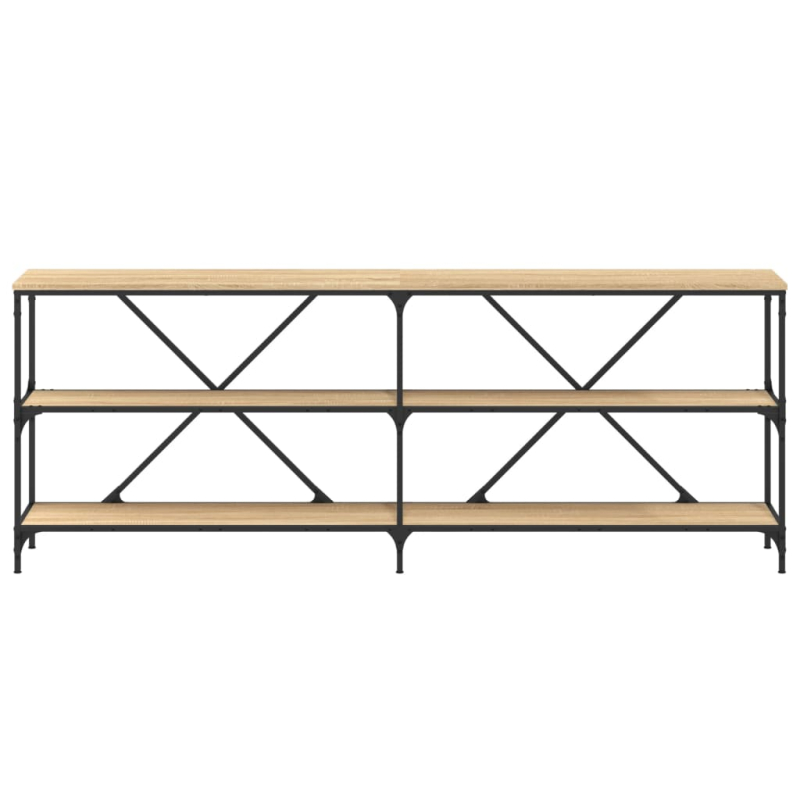 Konsolentisch Sonoma-Eiche 200x30x75 cm Holzwerkstoff und Eisen