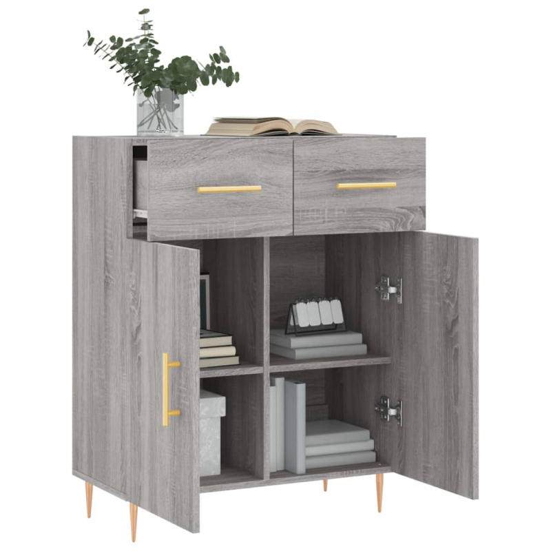 Sideboard Grau Sonoma 69,5x34x90 cm Holzwerkstoff