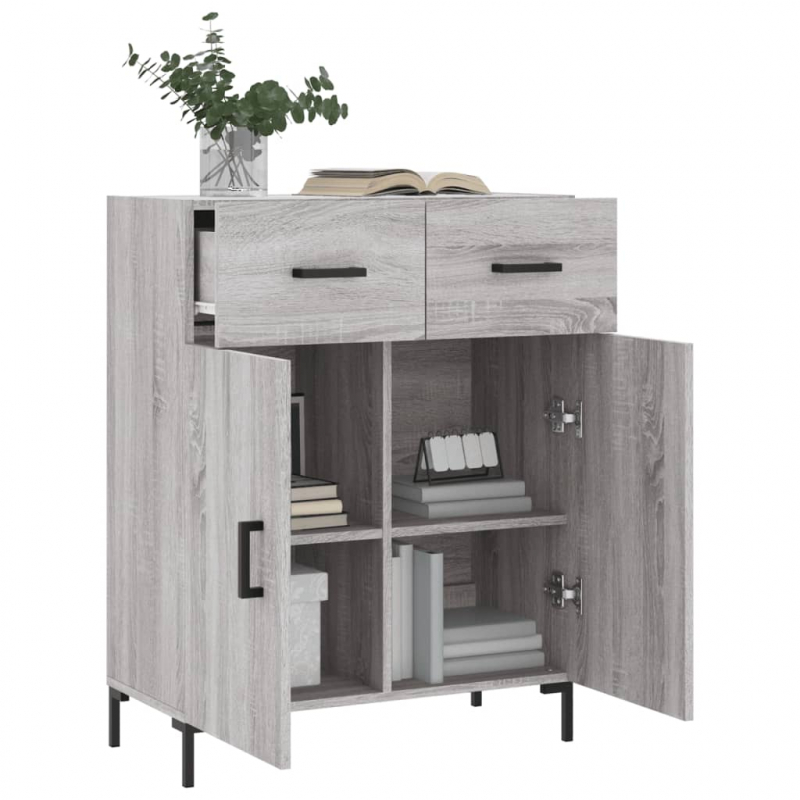 Sideboard Grau Sonoma 69,5x34x90 cm Holzwerkstoff