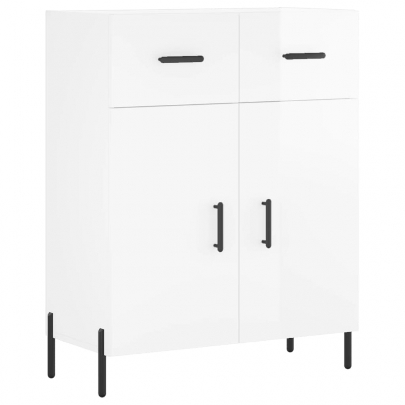 Sideboard Hochglanz-Weiß 69,5x34x90 cm Holzwerkstoff