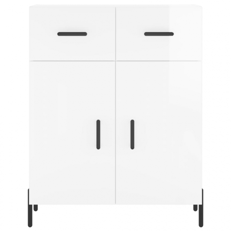 Sideboard Hochglanz-Weiß 69,5x34x90 cm Holzwerkstoff
