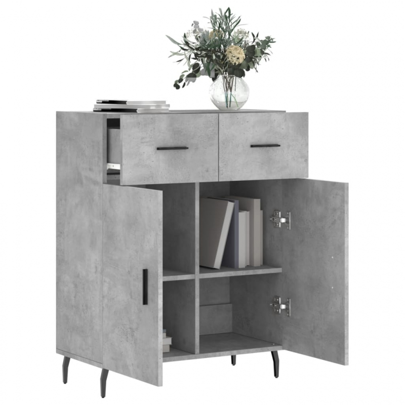 Sideboard Betongrau 69,5x34x90 cm Holzwerkstoff