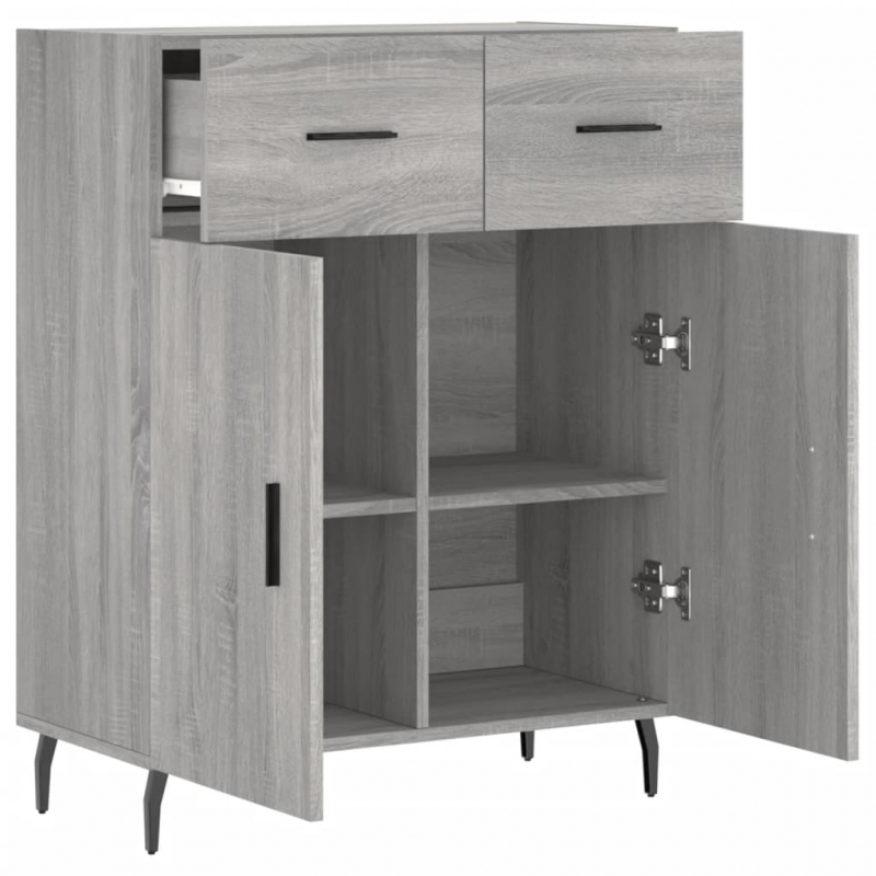 Sideboard Grau Sonoma 69,5x34x90 cm Holzwerkstoff