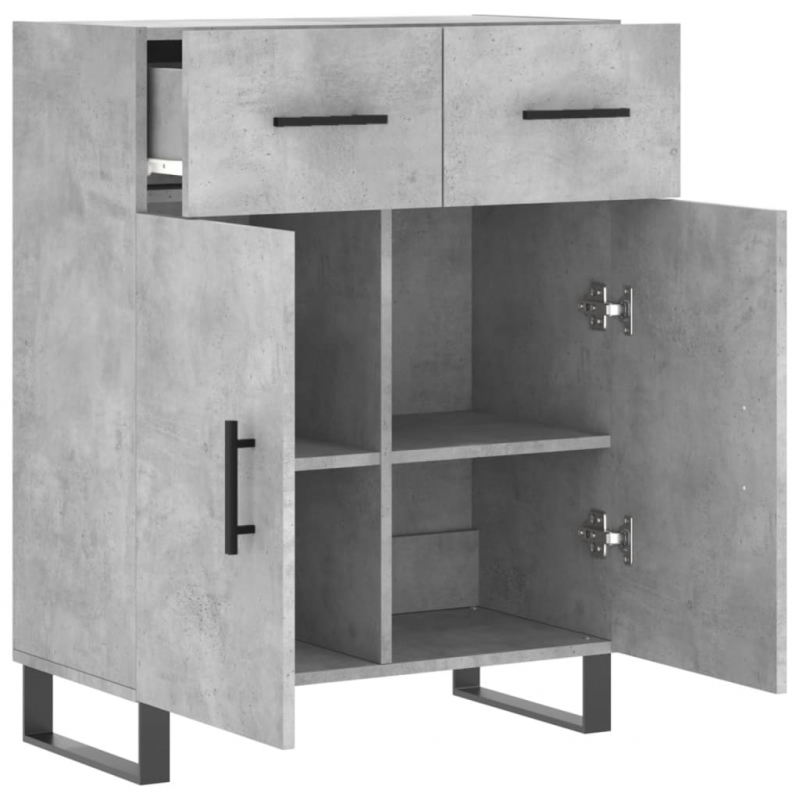 Sideboard Betongrau 69,5x34x90 cm Holzwerkstoff