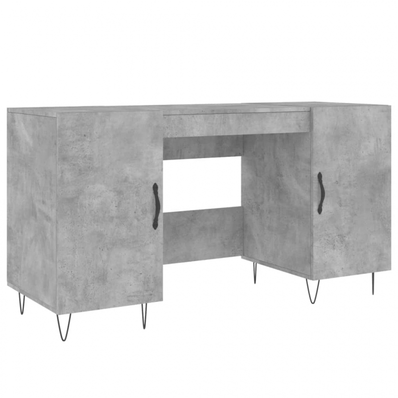 Schreibtisch Betongrau 140x50x75 cm Holzwerkstoff