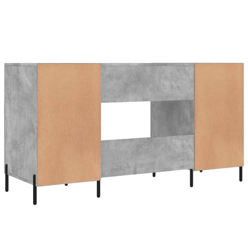 Schreibtisch Betongrau 140x50x75 cm Holzwerkstoff