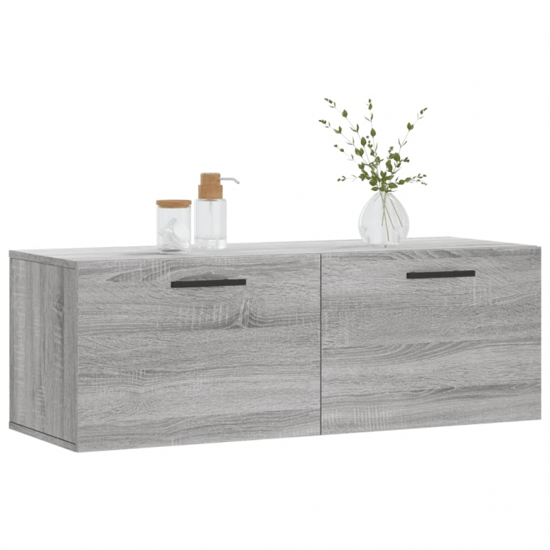 Wandschrank Grau Sonoma 100x36,5x35 cm Holzwerkstoff