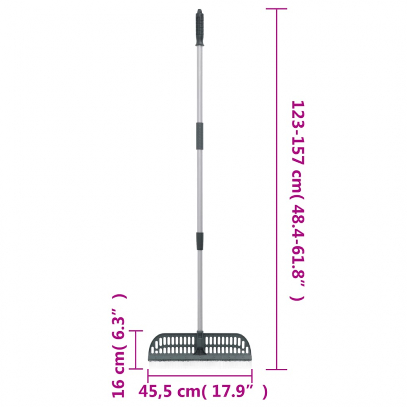 Laubrechen 2-in-1 Dunkelgrün 157 cm PP