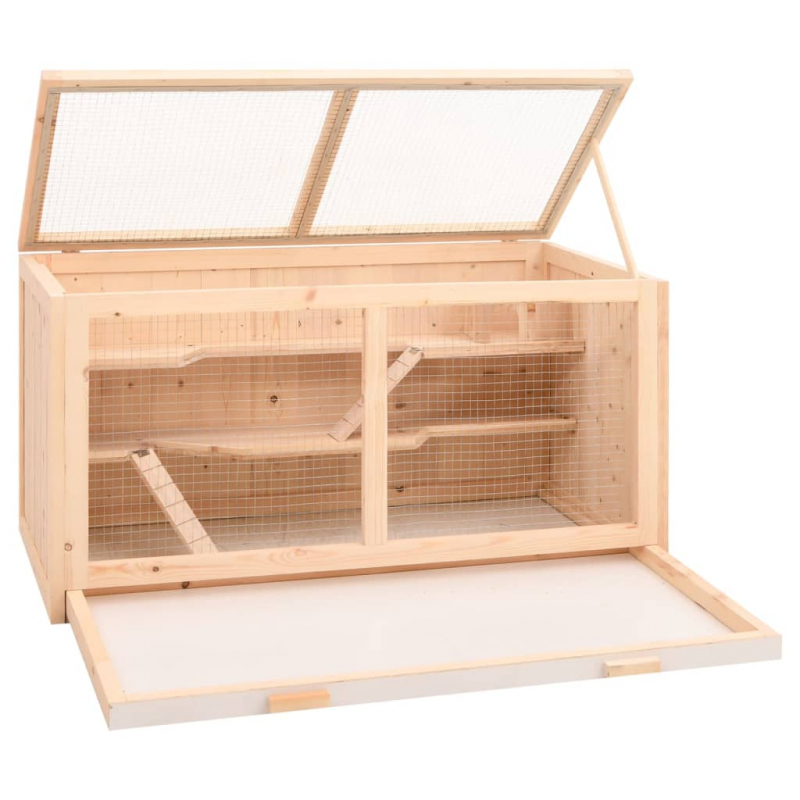 Hamsterkäfig 104x52x54 cm Massivholz Tanne