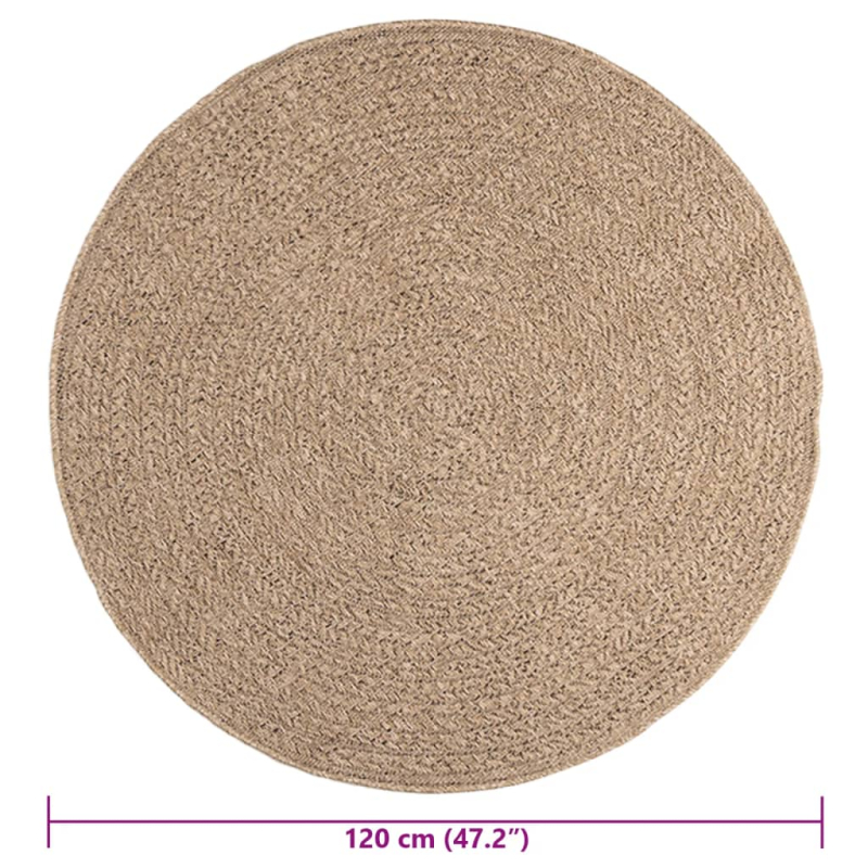 Teppich ZIZUR 120 cm Jute-Optik Indoor und Outdoor
