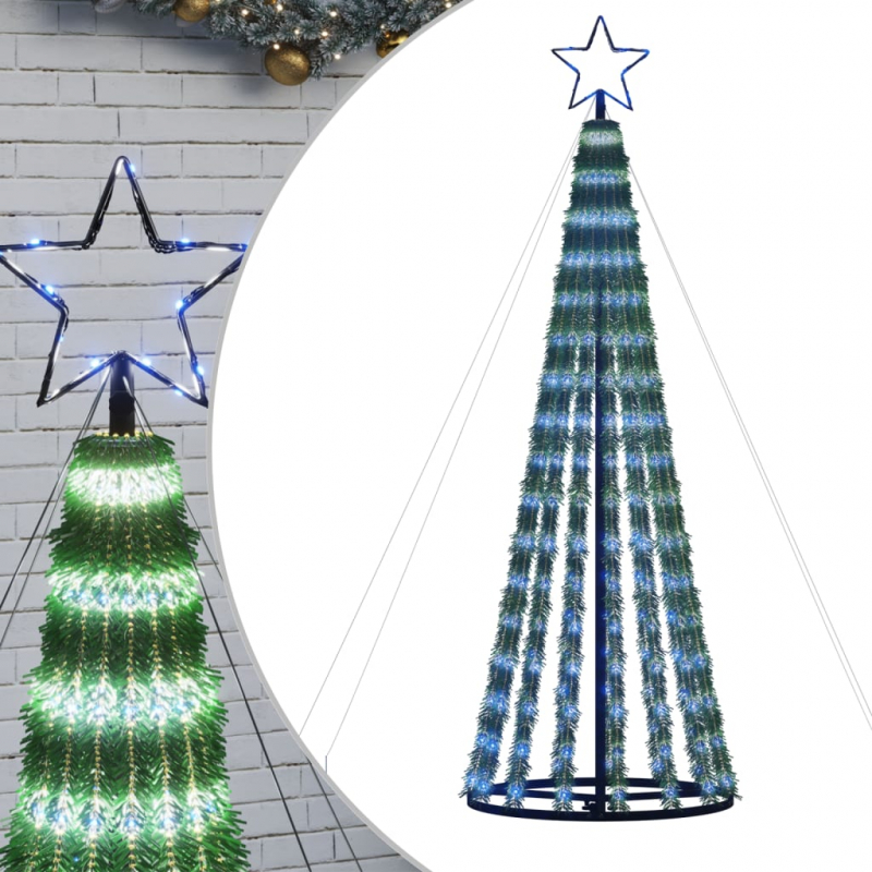 Weihnachtsbaum Kegelform 275 LEDs Blau 180 cm