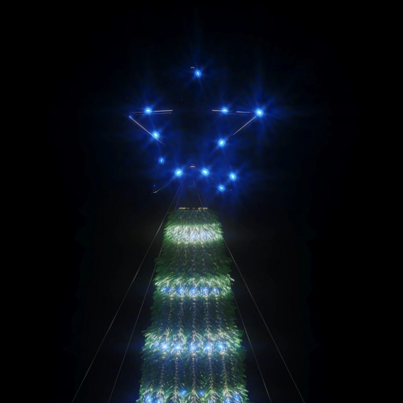 Weihnachtsbaum Kegelform 275 LEDs Blau 180 cm