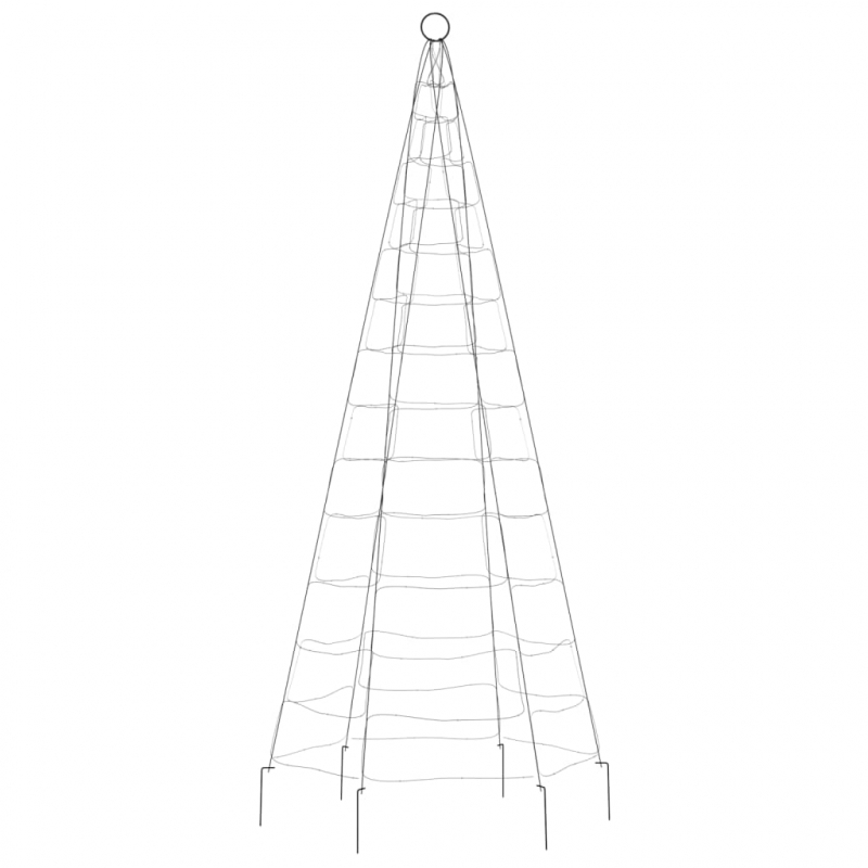 LED-Weihnachtsbaum für Fahnenmast 200 LEDs Mehrfarbig 180 cm