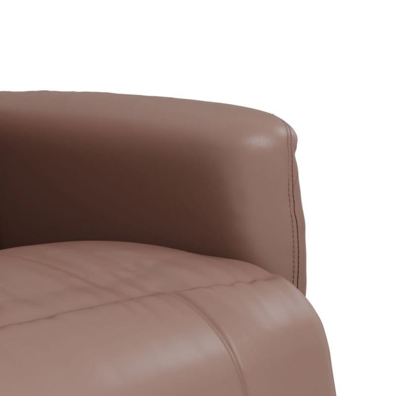 Relaxsessel mit Fußteil Braun Kunstleder