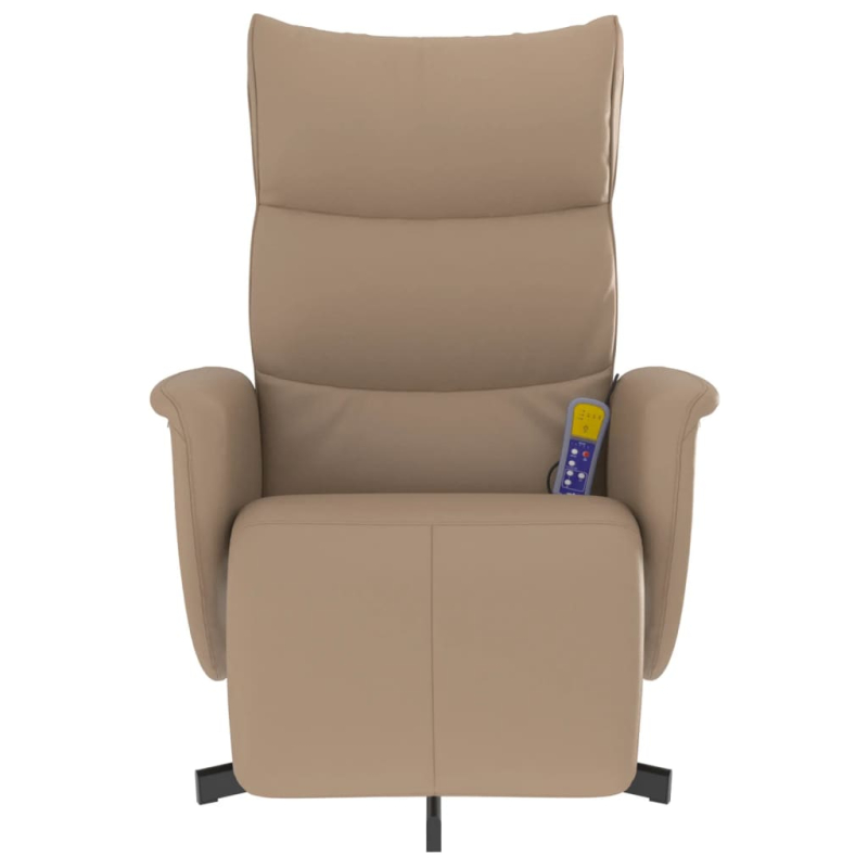 Massagesessel mit Fußteil Cappuccino-Braun Kunstleder