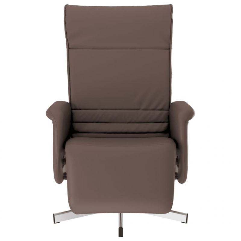 Relaxsessel mit Fußteil Braun Kunstleder