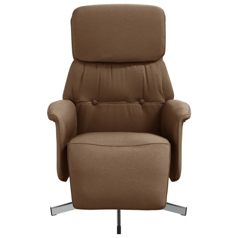 Relaxsessel mit Fußteil Braun Stoff
