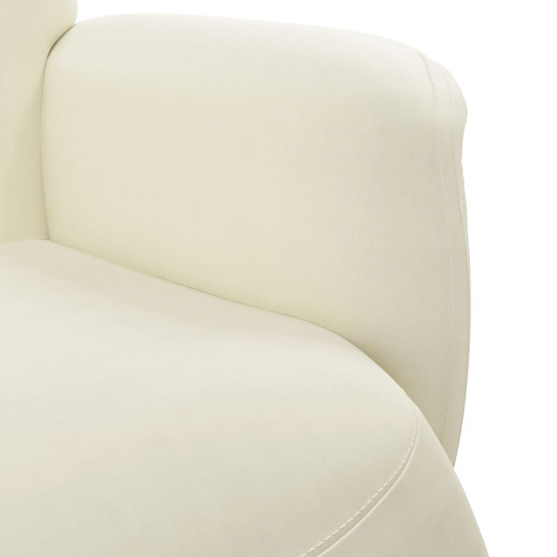 Relaxsessel mit Fußteil Creme Samt