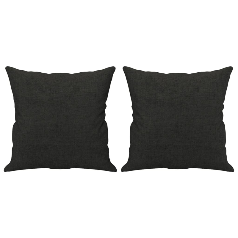 2-Sitzer-Sofa mit Zierkissen Schwarz 140 cm Stoff