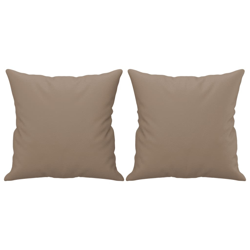 2-Sitzer-Sofa mit Zierkissen Cappuccino-Braun 120 cm Kunstleder