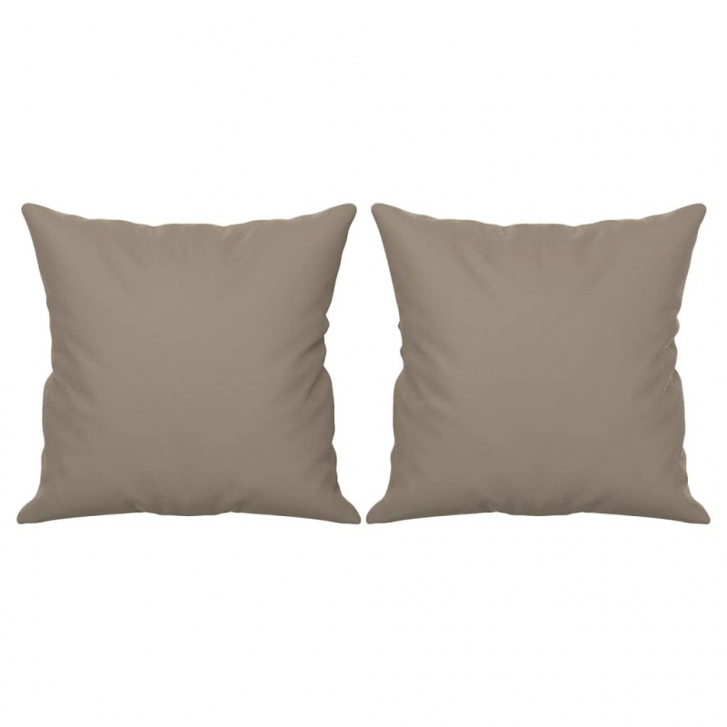 2-Sitzer-Sofa mit Kissen Taupe 120 cm Mikrofasergewebe