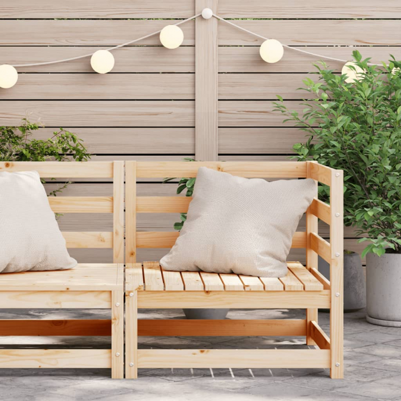 Garten-Ecksofa 70x70x67 cm Massivholz Kiefer