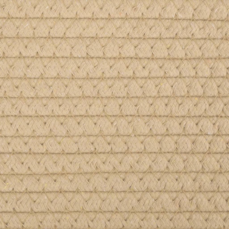 Wäschekorb Beige und Weiß Ø55x36 cm Baumwolle