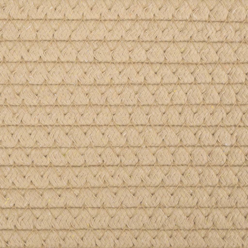 Aufbewahrungskorb Beige und Weiß Ø51x33 cm Baumwolle