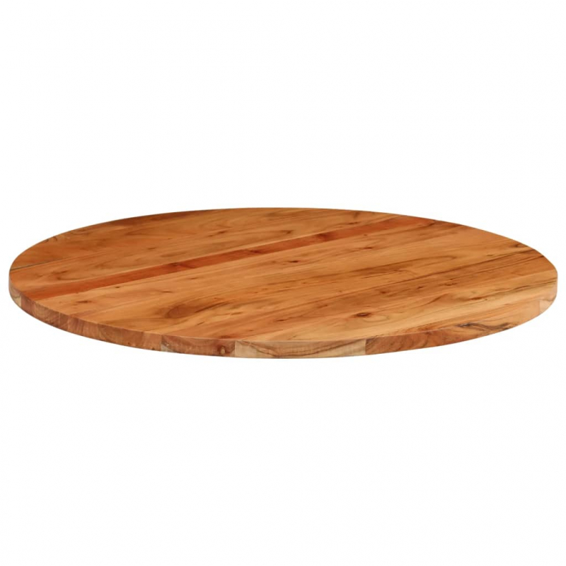Tischplatte Ø80x2,5 cm Rund Massivholz Akazie