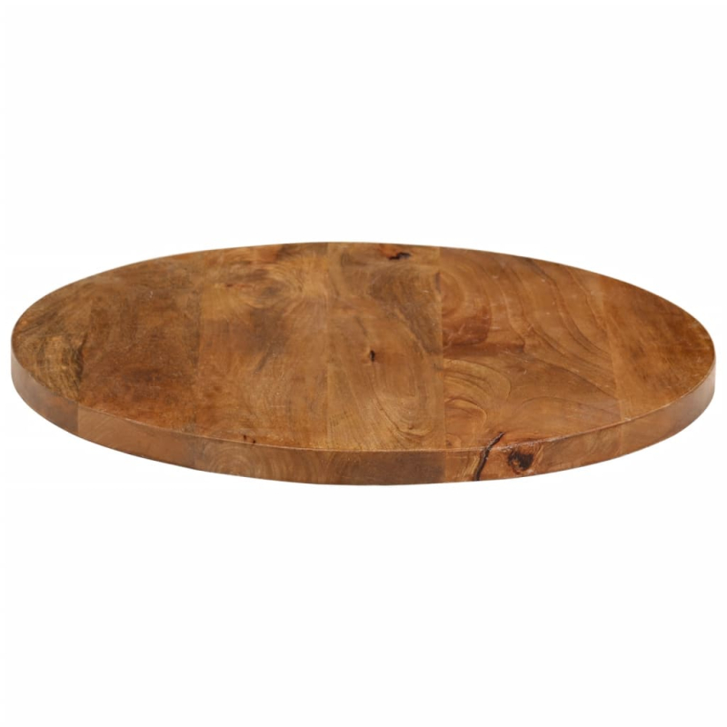 Tischplatte Ø 40x2,5 cm Rund Massivholz Mango