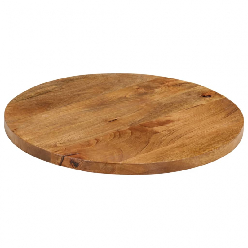 Tischplatte Ø 60x2,5 cm Rund Massivholz Mango