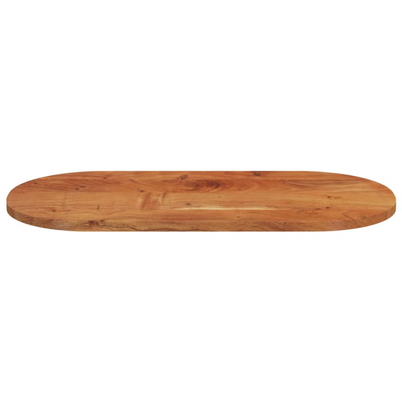 Tischplatte 80x40x2,5 cm Oval Massivholz Akazie