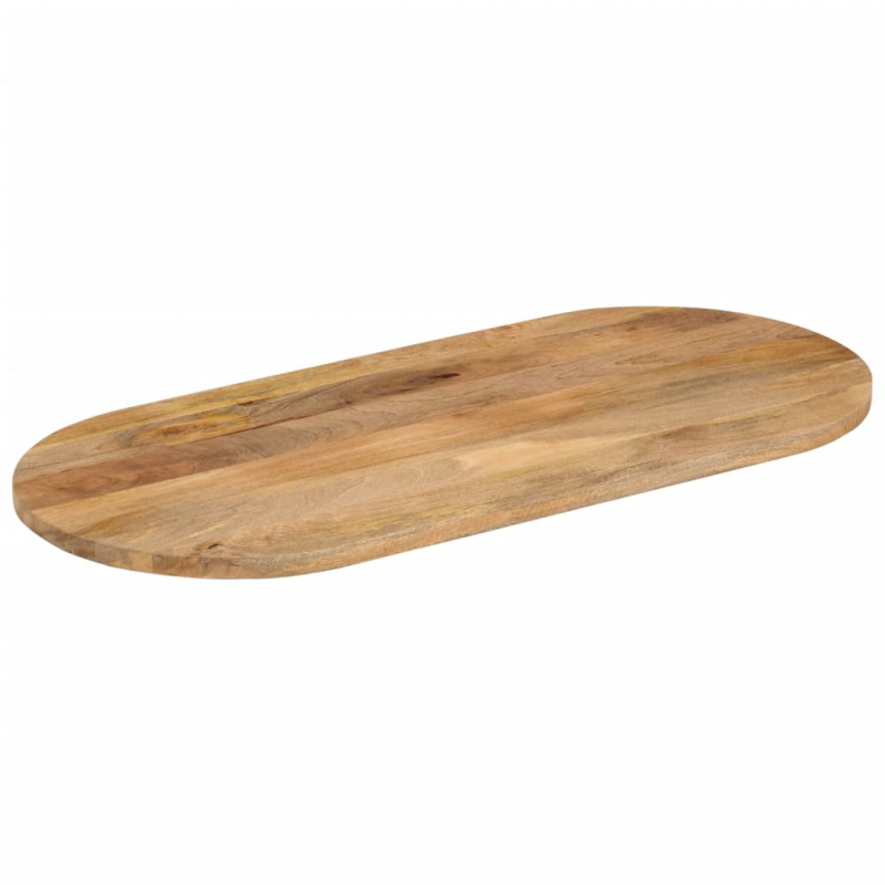 Tischplatte 100x40x3,8 cm Oval Massivholz Mango