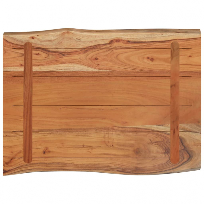 Tischplatte 50x40x2,5 cm Rechteckig Massivholz Akazie Baumkante